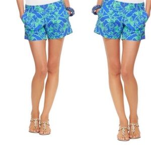 Lilly Pulitzer Callahan Shorts - Iris blue loopy w/elephants 4